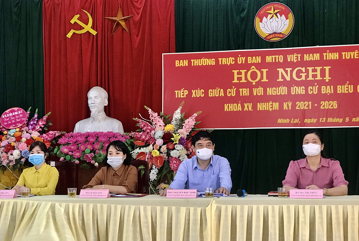Ứng cử viên đại biểu Quốc hội khóa XV đơn vị số bầu cử số 3 tiếp xúc cử tri tại xã Ninh Lai