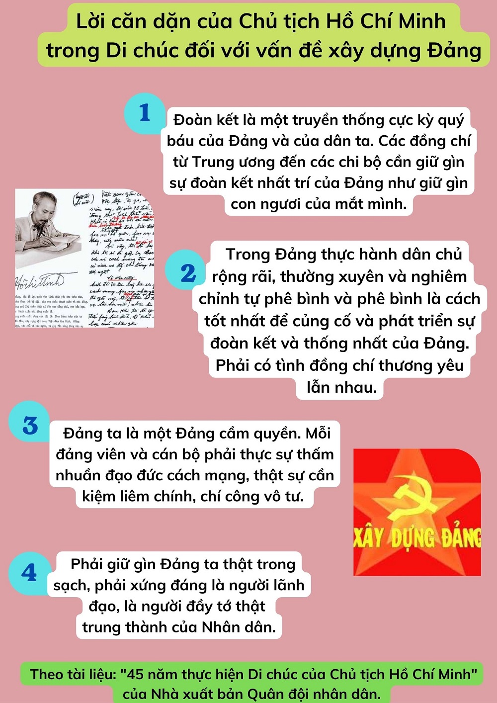 Lời căn dặn của Chủ tịch Hồ Chí Minh trong Di chúc đối với vấn đề xây dựng Đảng