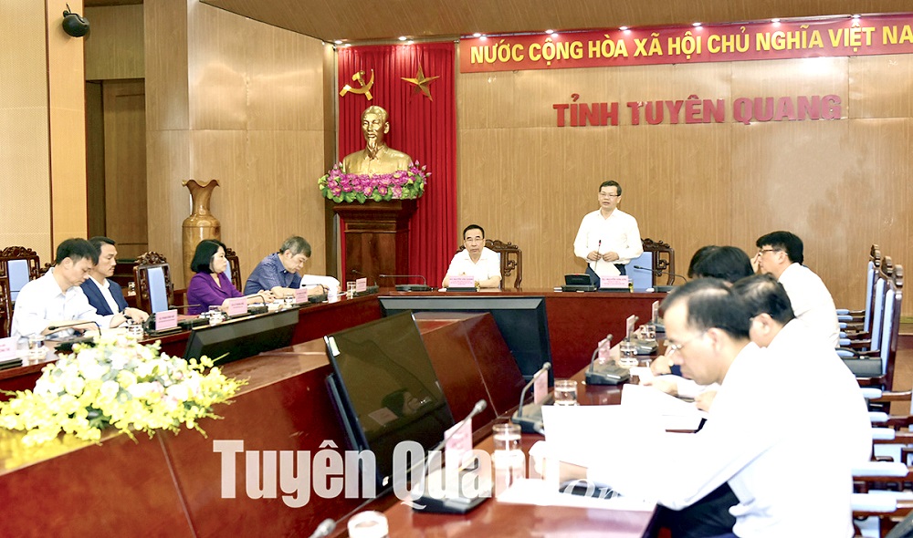 Lãnh đạo tỉnh làm việc với Đoàn công tác của Liên hiệp các tổ chức hữu nghị Việt Nam